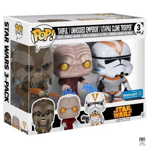 Figurine Funko POP Tarful, Empereur sans capuche & Utapau Clone Trooper (Star Wars : Episode III, La Revanche des Sith)