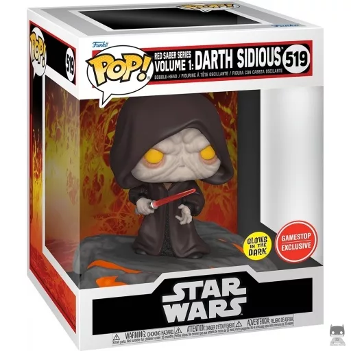 Figurine Funko POP Série Sabre Rouge Volume 1 : Dark Sidious (Glow in the Dark) (Star Wars : Episode III, La Revanche des Sith)