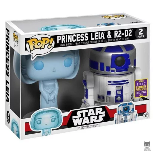 Figurine Funko POP Hologramme Princessz Leia & R2-D2 (Star Wars : Episode IV, Un nouvel espoir)