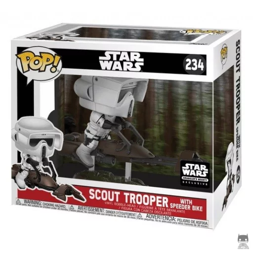 Figurine Funko POP Scout Trooper avec Speeder (Exclusive)