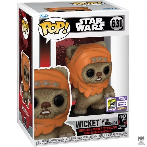 Figurine Funko POP Wicket avec Lance-Pierre (Star Wars : Episode VI, Le Retour du Jedi)