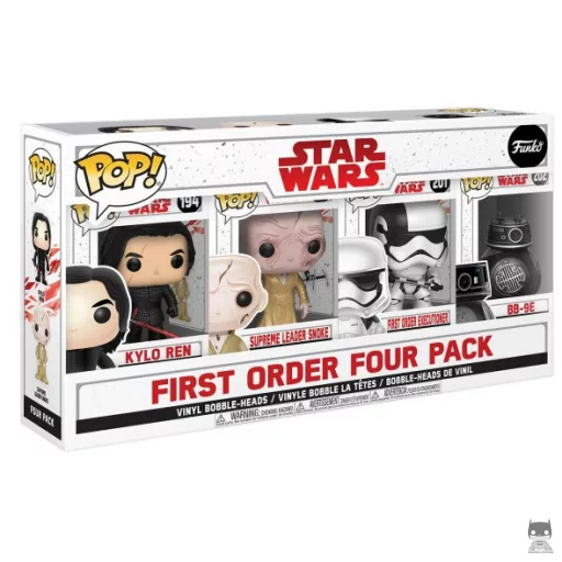 Figurine Funko POP Les Méchants (Kylo Ren, Suprême Leader Snoke, Exécuteur du Premier Ordre & BB-9E) (Star Wars : Episode VIII, Les Derniers Jedi)
