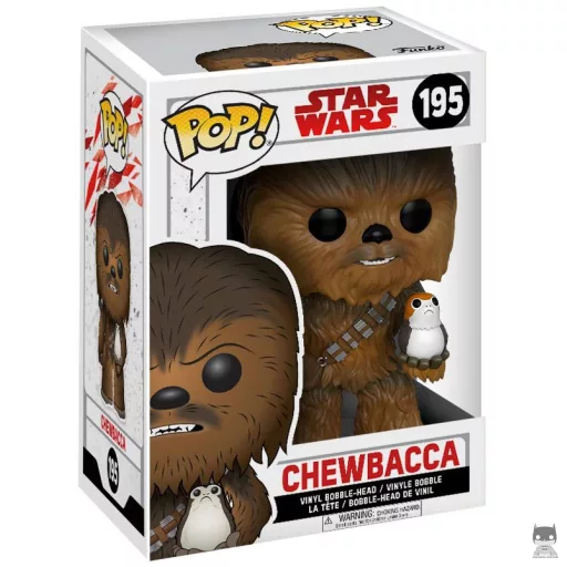 Figurine Funko POP Chewbacca avec Porgs (Exclusive)