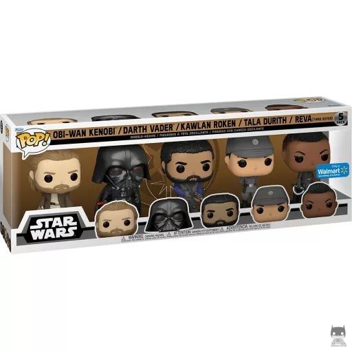 Figurine Funko POP Obi-Wan Kenobi, Dark Vador, Kawlan Rowken, Tala Durith & Reva (La Troisième Sœur) (Pop! Vinyl)