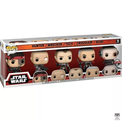 Figurine Funko POP Star Wars The Bad Batch Pack (Hunter, Wrecker, Tech, Crosshair & Echo) (Star Wars : The Bad Batch)