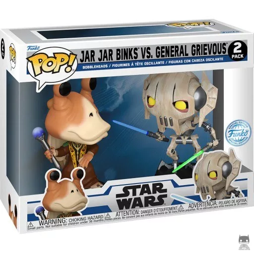 Figurine Funko POP Jar Jar Binks vs Général Grievous (Star Wars : The Clone Wars)