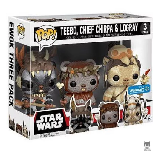 Figurine Funko POP Teebo, Chief Chirpa & Logray (Star Wars : The Clone Wars)