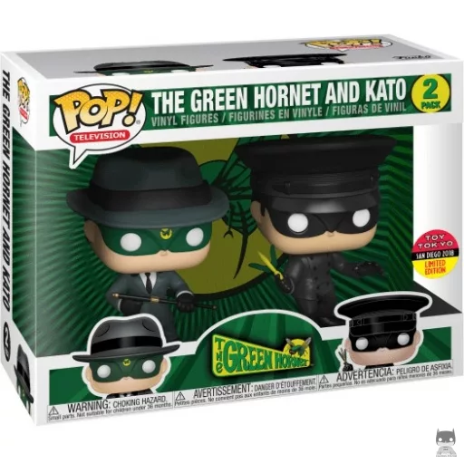 Figurine Funko POP Le Frelon Vert (Costume Gris) & Kato (The Green Hornet)