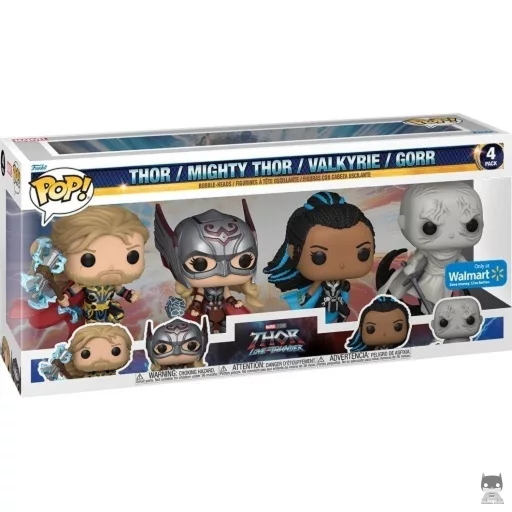 Figurine Funko POP Thor, Mighty Thor, Valkyrie & Gorr (Thor Love and Thunder)
