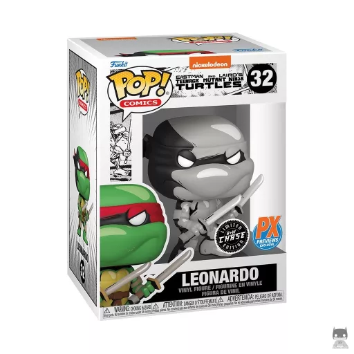 Figurine Funko POP Leonardo (Black & White Chase) (Tortues Ninja Eastman et Laird)