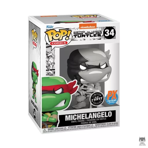 Figurine Funko POP Michelangelo (Black & White Chase) (Tortues Ninja Eastman et Laird)