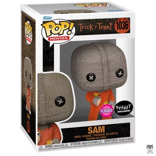 Figurine Funko POP Sam avec un bonbon (Flocked) (Trick 'r Treat)