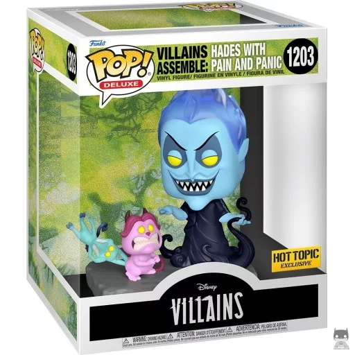 Figurine Funko POP Villains Assemble : Hadès avec Peine & Panique (Exclusive)