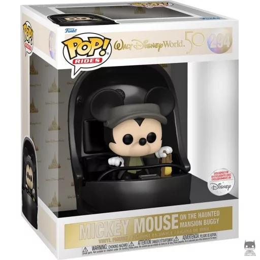 Figurine Funko POP Mickey Mouse sur le chariot du manoir hanté (Walt Disney World 50ème Anniversaire)
