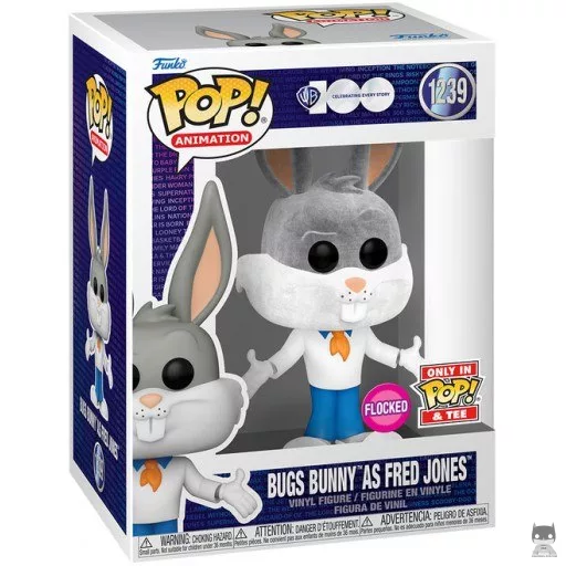 Figurine Funko POP Bugs Bunny en Fred Jones (Flocked) (Warner Bros 100 ans)