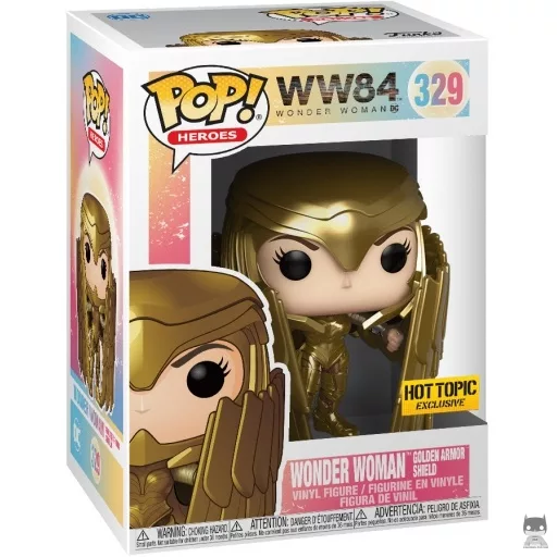 Figurine Funko POP Wonder Woman Armure & Bouclier en Or (Metallic) (Wonder Woman 1984)