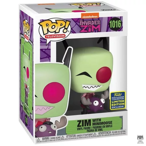 Figurine Funko POP Zim avec Minimoose (Zim l'envahisseur)