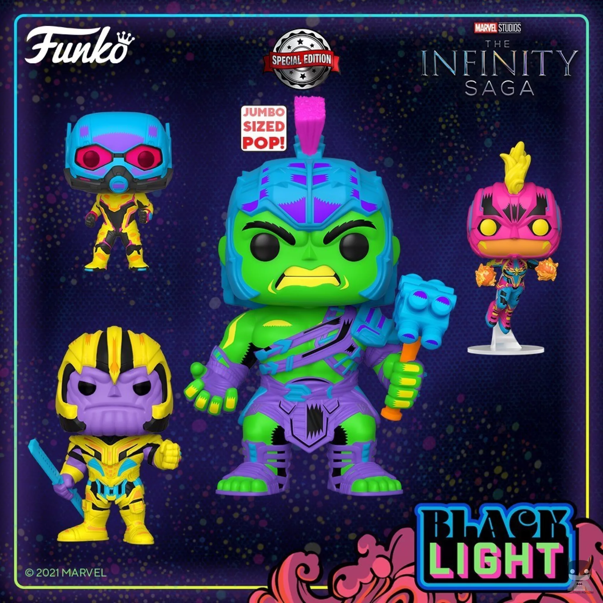 4 nouvelles POP Marvel en Blacklight