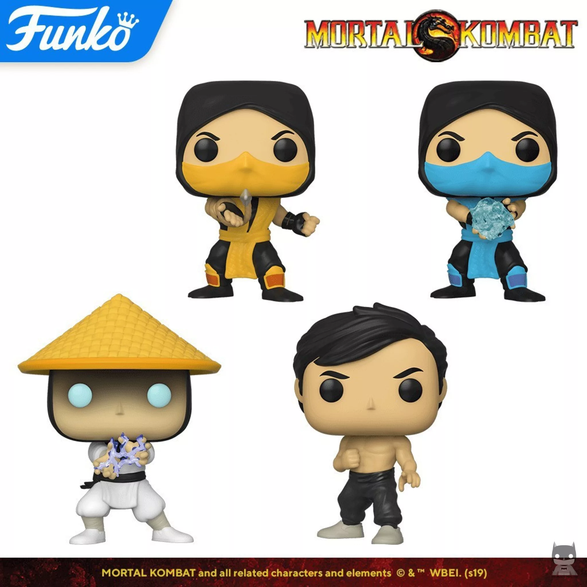 Des figurines POP des combattants de Mortal Kombat