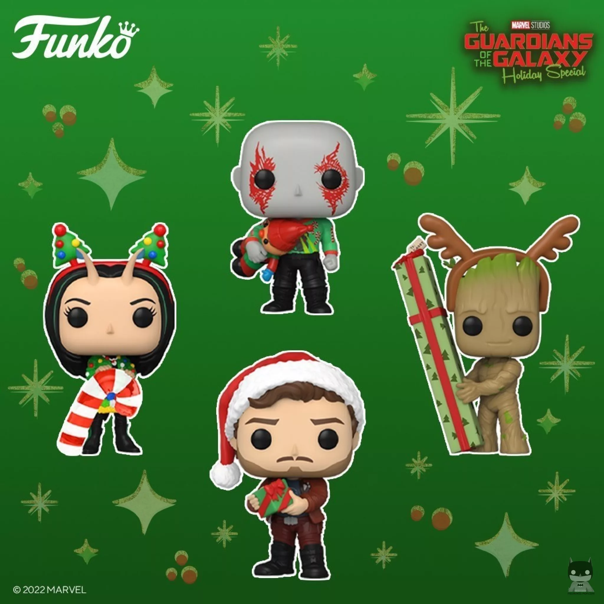 Funko dévoile des POP des Gardiens de la Galaxie revisités pour Noël