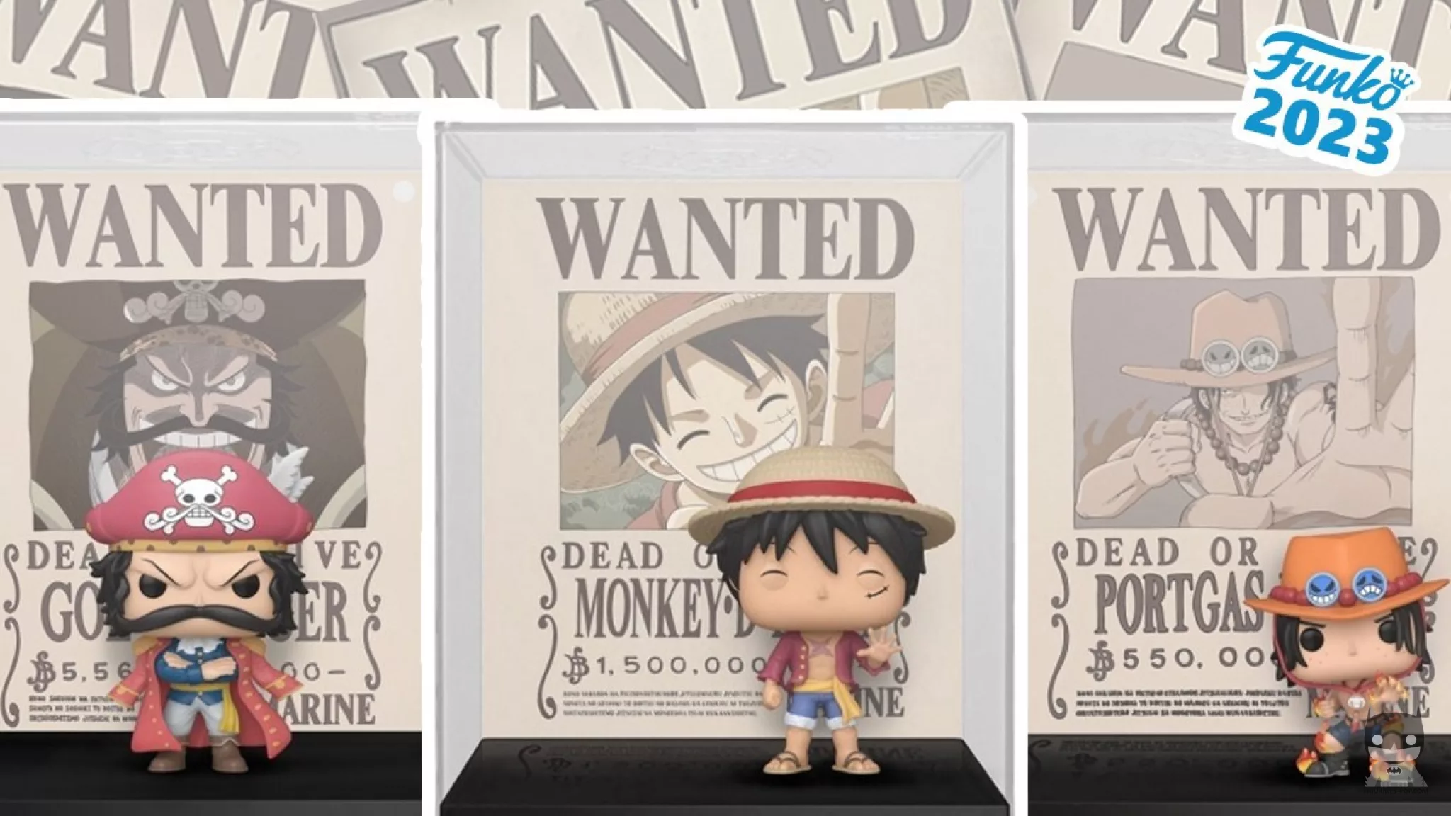One Piece : craquez pour les posters "Wanted" de Luffy, Portgas D. Ace et Gol D. Roger en Funko POP