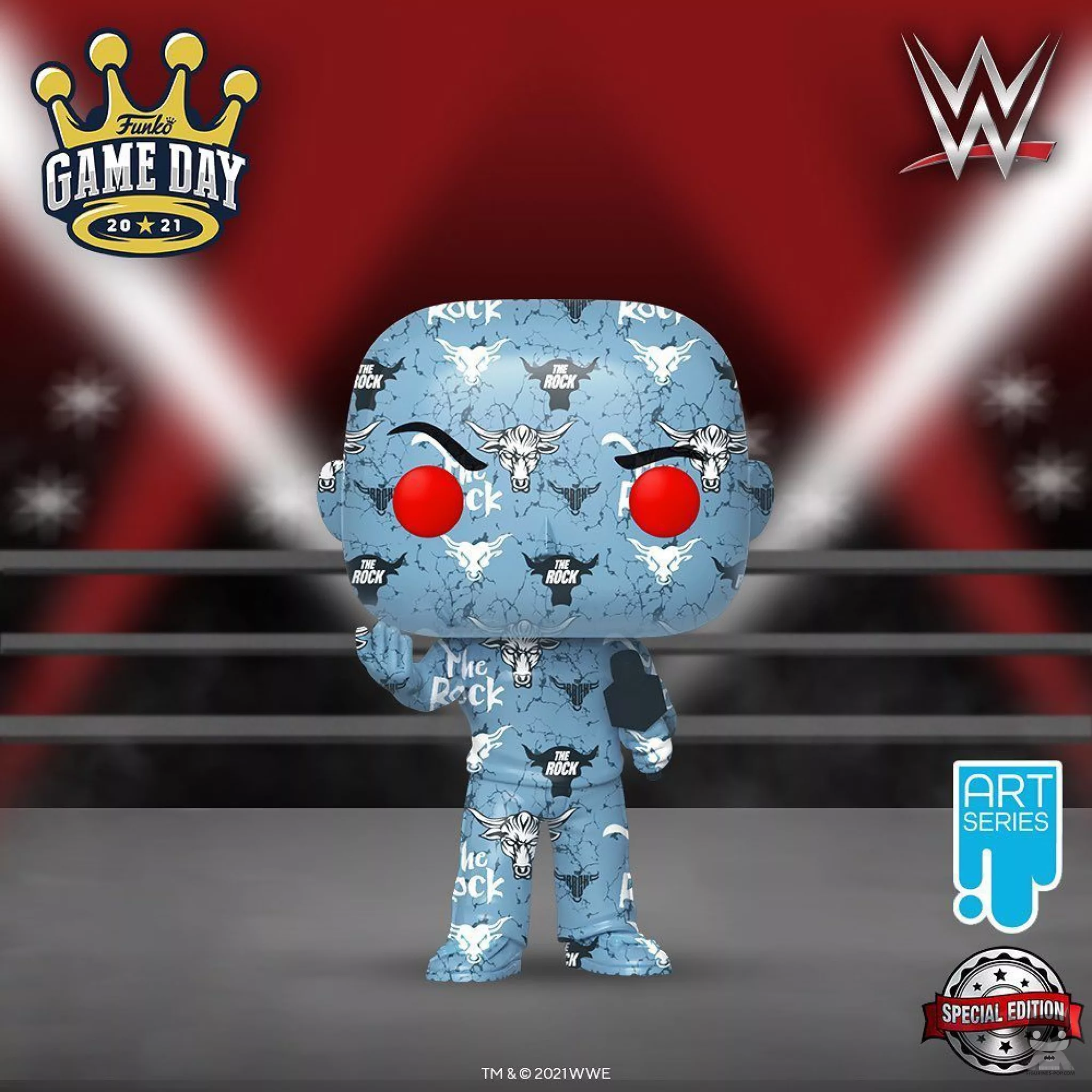 The Rock en POP WWE Art Series