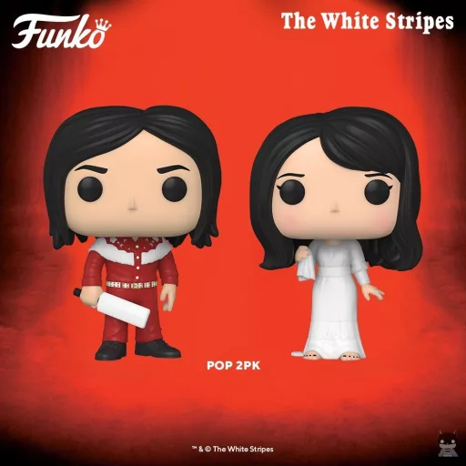 Le duo The White Stripes avec Jack et Meg en POP