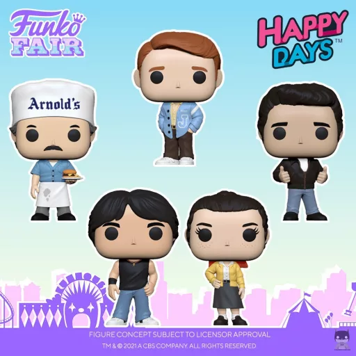 Les personnages de la série Happy Days en POP