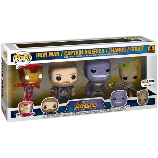 Iron Man, Captain America, Thanos & Groot