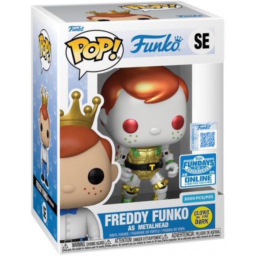 Freddy Funko en Metalhead (Glow in the Dark)