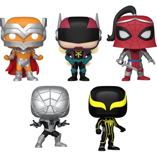 Figurine Funko POP Prodigy, The Hornet, Prince Of Arachne, Spider-Armor MK I & Spider-Armor MK II (Marvel Comics)