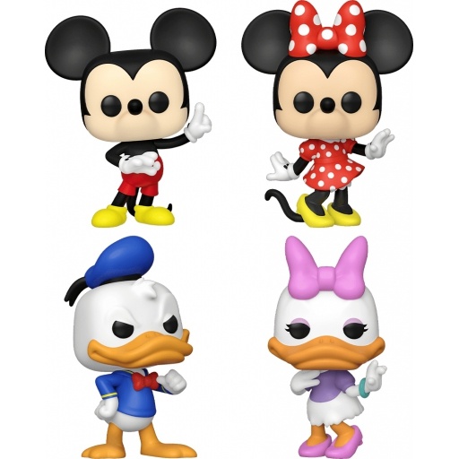 Figurine Funko POP Mickey Mouse, Minnie Mouse, Donald Duck & Daisy Duck (Mickey Mouse & ses Amis)