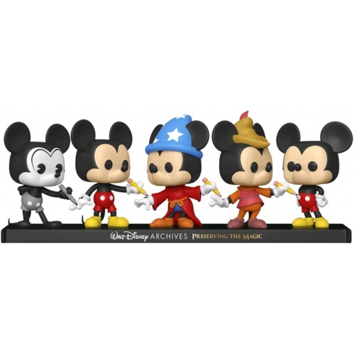 Figurine Funko POP Plane Crazy Mickey, Mickey Original, Mickey Sorcier, Mickey Haricot Magique & Mickey Mouse (Mickey Mouse & ses Amis)