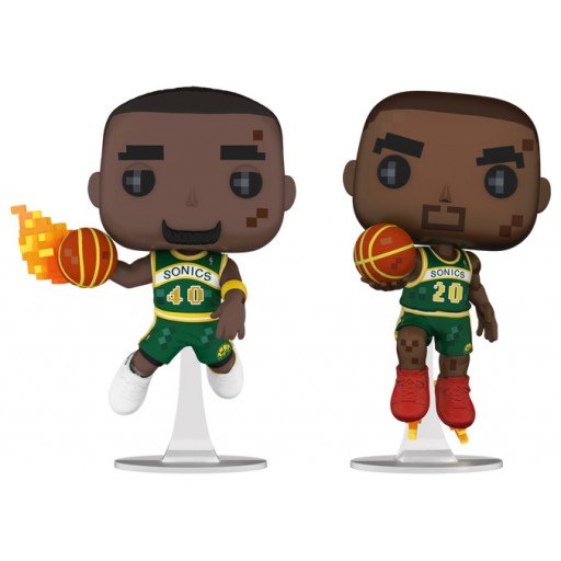 Figurine Funko POP Shawn Kemp & Gary Payton (8-Bit) (NBA)