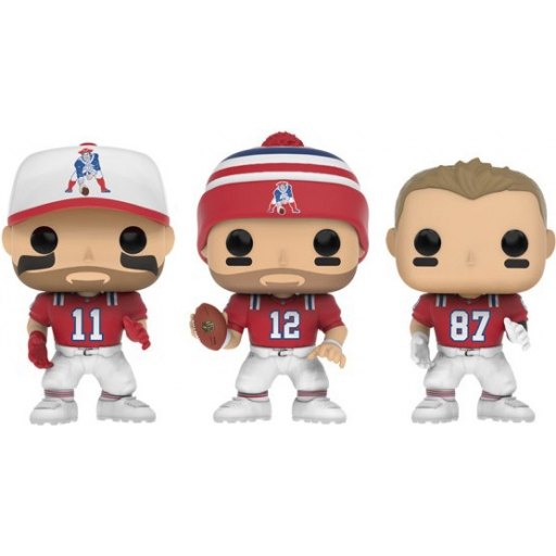 Figurine Funko POP Patriots Brady, Gronk, Edelman (Retro) (NFL)