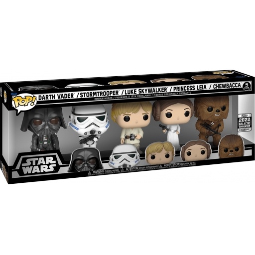 Dark Vador, Stormtrooper, Luke Skywalker, Princesse Leia & Chewbacca