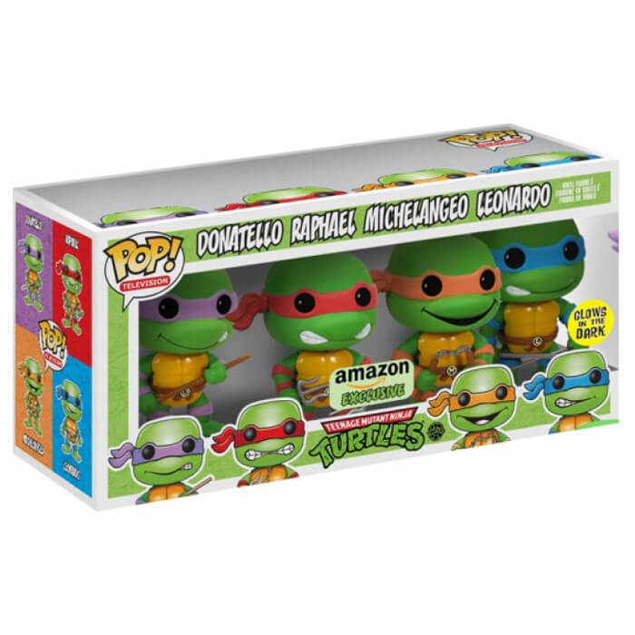 Donatello, Raphael, Michelangelo & Leonardo (Glow in The Dark + 4 Pack)