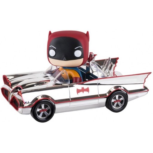 Figurine Funko POP Batman avec Batmobile (Chrome) (Batman : Série TV)