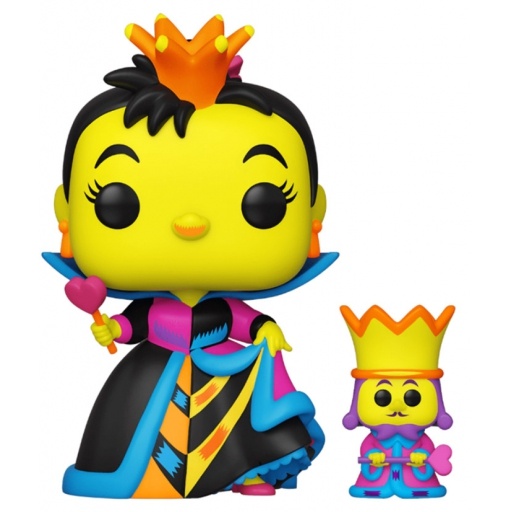 Figurine Funko POP Reine de Cœur avec Roi (Blacklight) (Alice au Pays des Merveilles)
