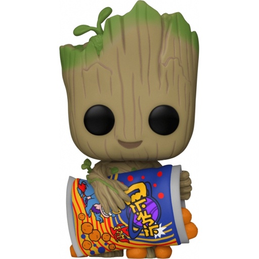 Figurine Funko POP Groot avec Cheese Puffs (Je s'appelle Groot)