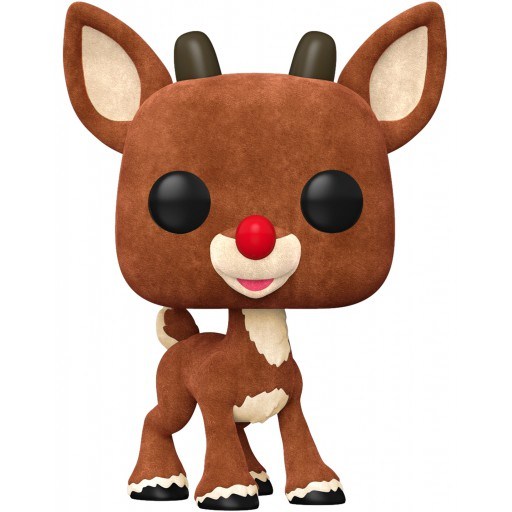 Figurine Rudolph (Flocked) (Rudolphe le renne au nez rouge)