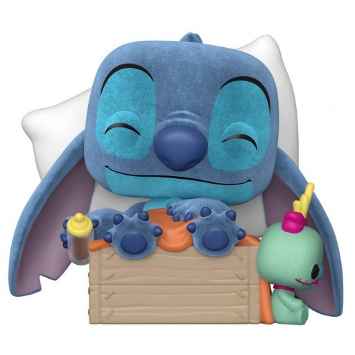 Figurine Funko POP Stitch Dort dans une Boîte (Flocked) (Lilo and Stitch)