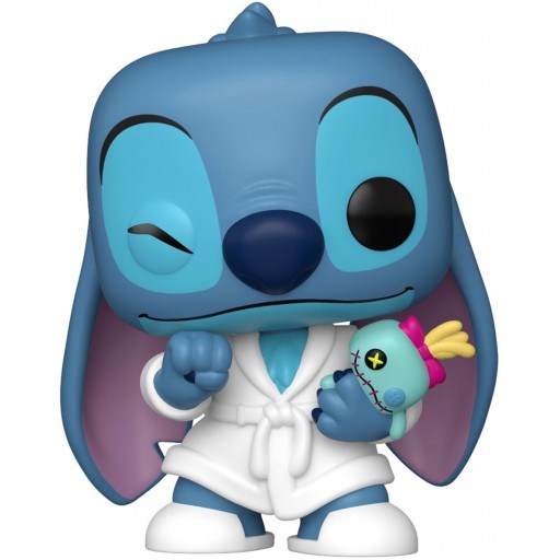 Figurine Funko POP Stitch en Peignoir avec Scrump (Lilo and Stitch)