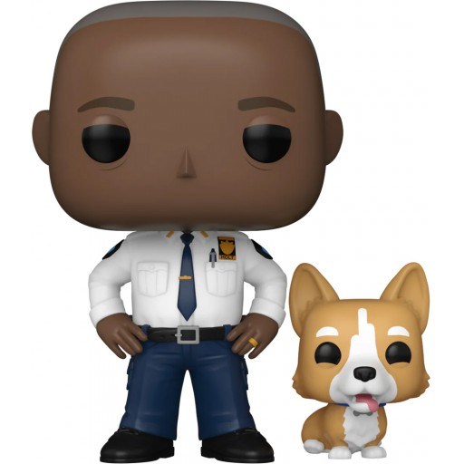 Figurine Funko POP Capitaine Ray Holt avec son chien Cheddar (Brooklyn Nine-Nine)