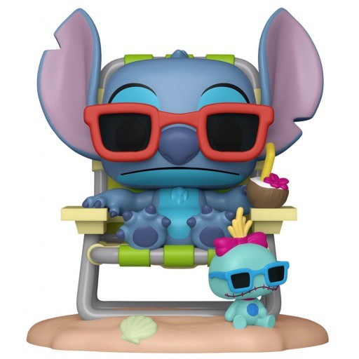 Figurine Funko POP Stitch sur une Chaise Longue (Lilo and Stitch)