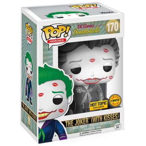 Figurine Funko POP Le Joker avec Bisous (Noir & Blanc) (DC Comics : Bombshells)