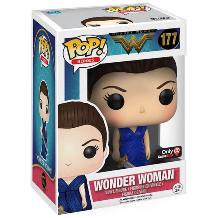Wonder Woman en robe bleue