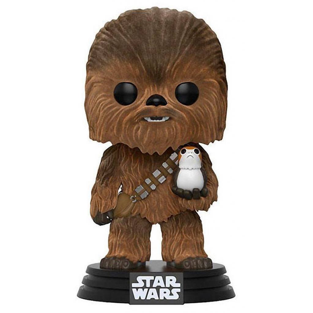 Figurine Funko POP Chewbacca avec Porgs (Flocked) (Star Wars : Episode VIII, Les Derniers Jedi)