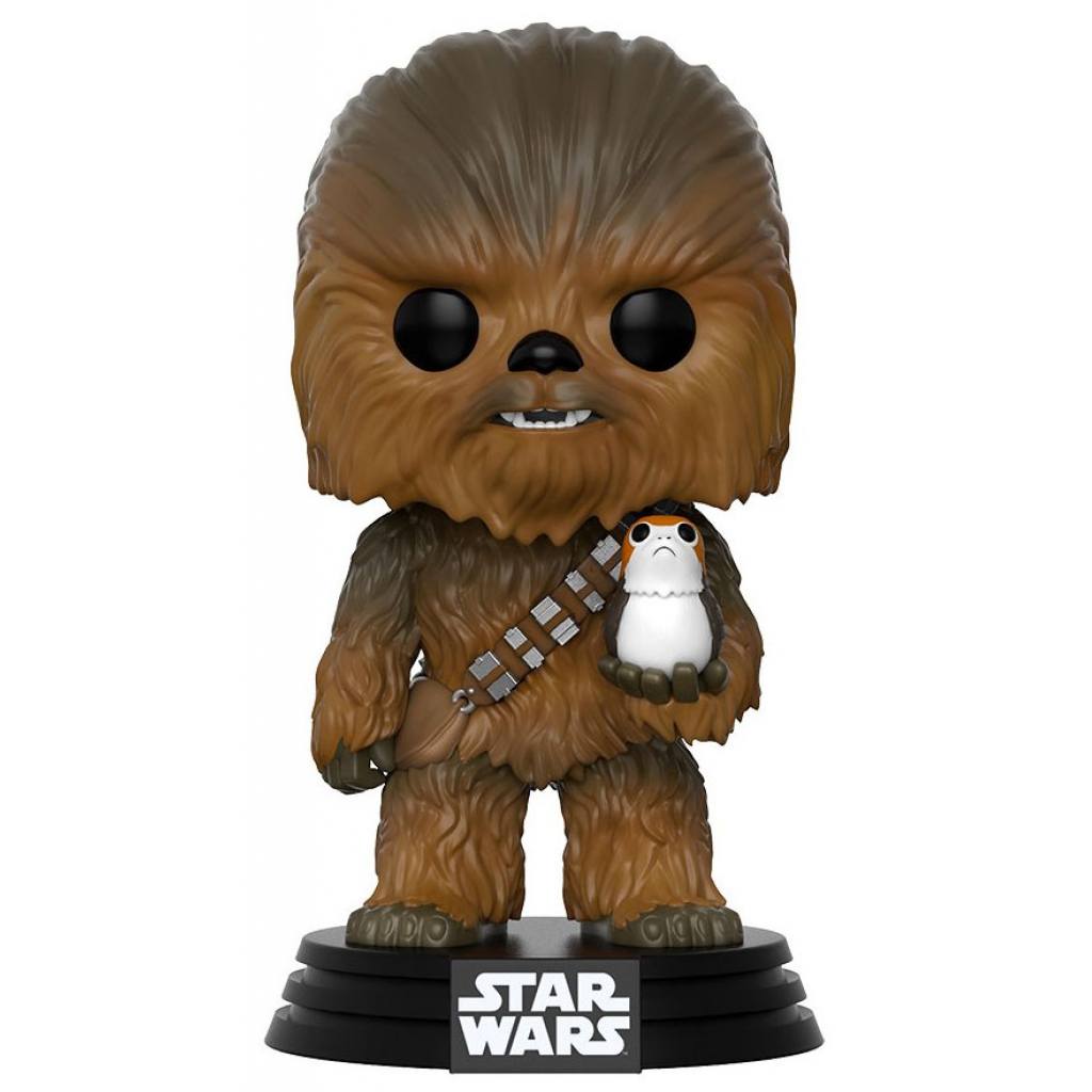 Figurine Funko POP Chewbacca avec Porgs (Star Wars : Episode VIII, Les Derniers Jedi)