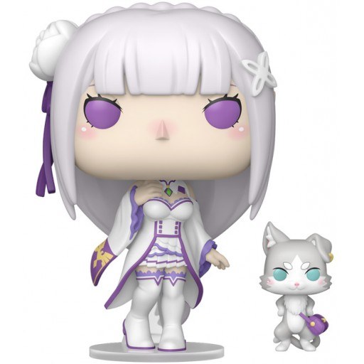 Figurine Funko POP Emilia avec Puck (Re:Zero - Re:vivre dans un autre monde à partir de zéro)